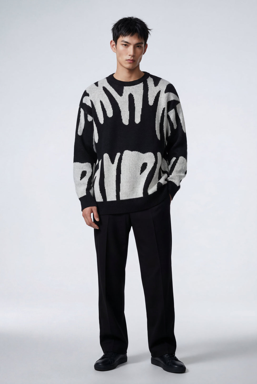 James Abstract Intarsia Jumper Luxe