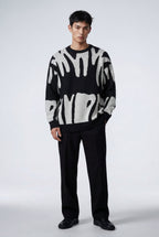 James Abstract Intarsia Jumper Luxe