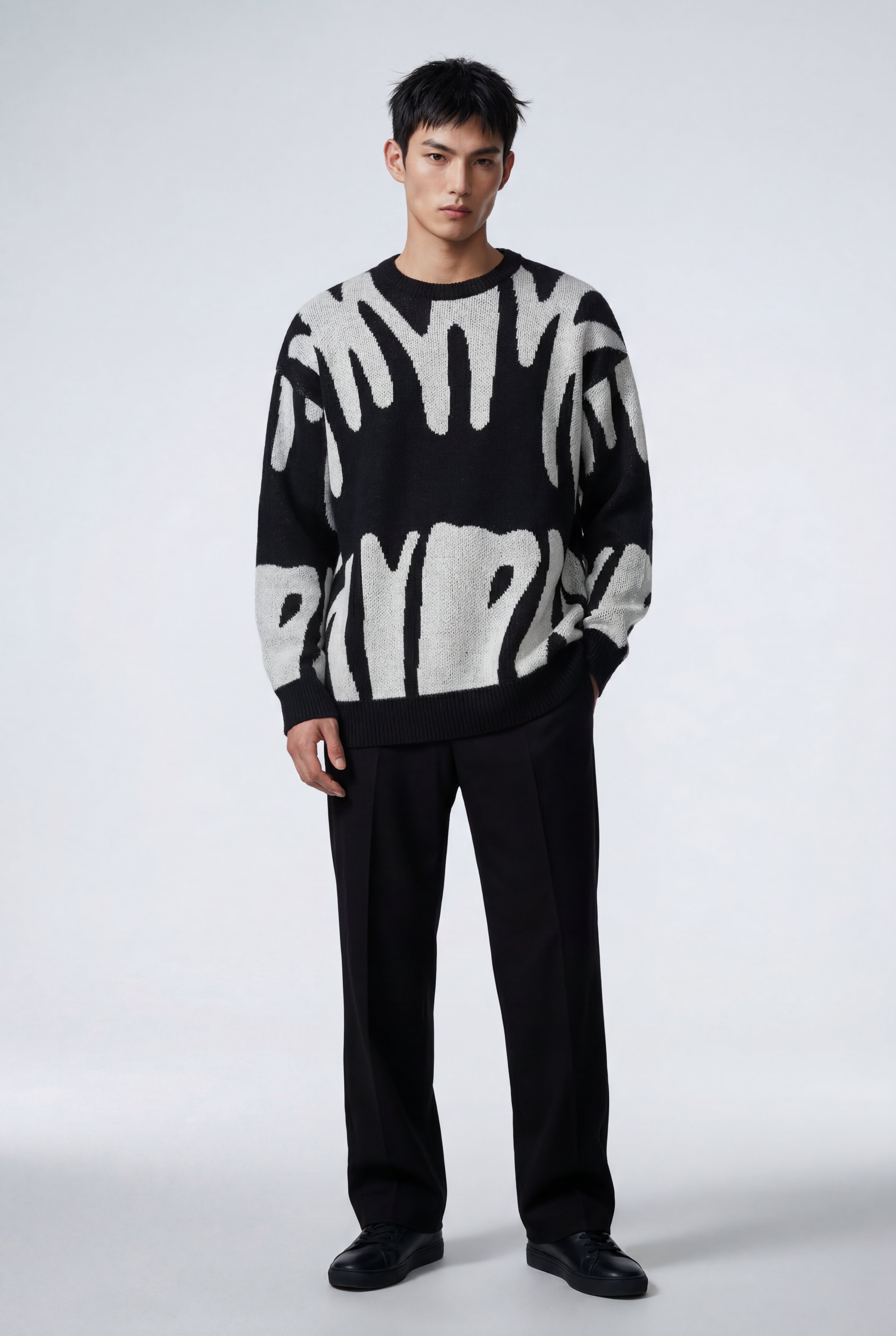 James Abstract Intarsia Jumper Luxe