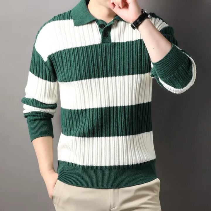 Men's Wool Sweater – Soft Warm Ribbed Knit