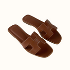 H Design Sandal – Premium Faux Leather Slip-On Sandals-HighTouch