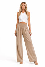 Hale Smocked Linen Pants Elite