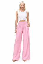 Hale Smocked Linen Pants Elite