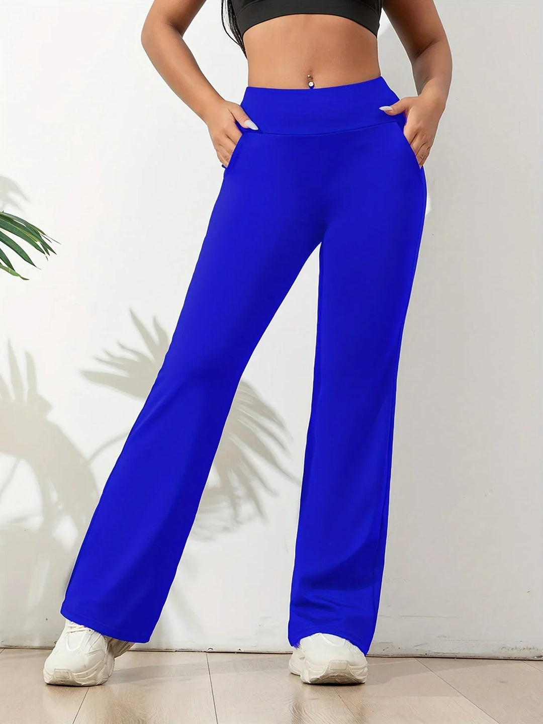 All Season Flare Leggings Women Running Yoga Pants with Pockets