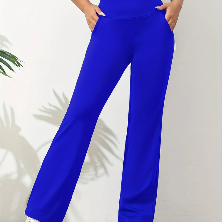 All Season Flare Leggings Women Running Yoga Pants with Pockets