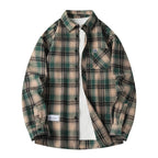 Heren Geruite Overshirt Knoopsluiting Casual Zomer
