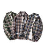 Heren Geruite Overshirt Knoopsluiting Casual Zomer