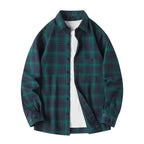 Heren Geruite Overshirt Knoopsluiting Casual Zomer