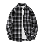 Heren Geruite Overshirt Knoopsluiting Casual Zomer