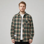 Heren Geruite Overshirt Knoopsluiting Casual Zomer