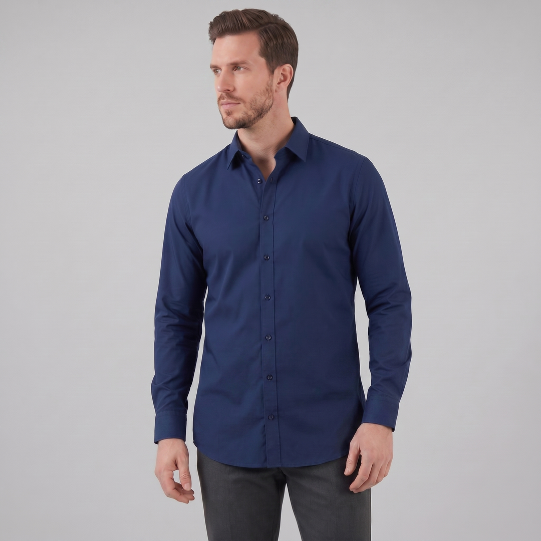Heren Overhemd Slim Fit Lange Mouwen
