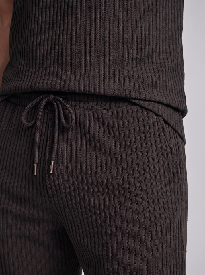 Heren Ribgebreide Polo Set