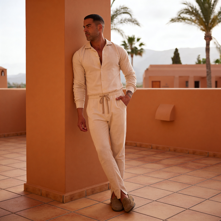 Men's Summer 2-Piece Set - Casual Short Sleeve Outfit