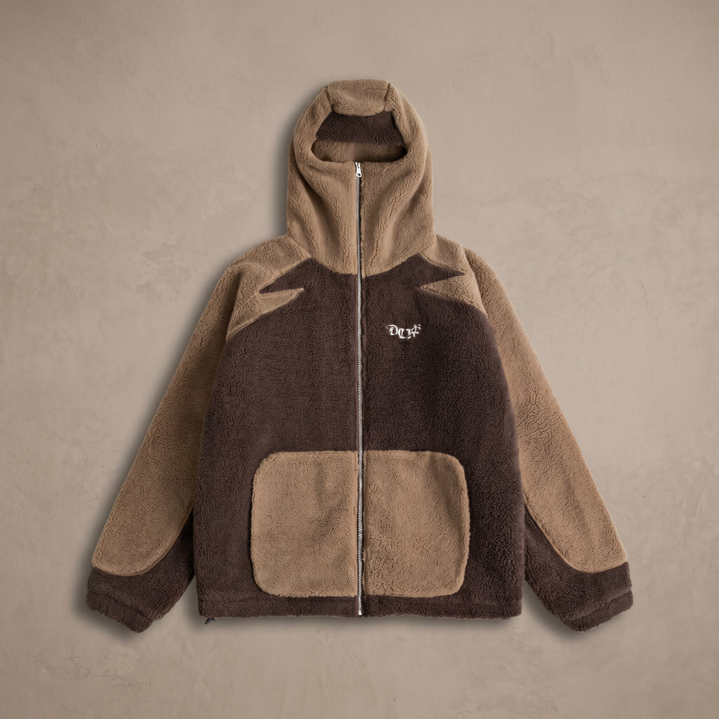 Men's Sherpa Fleece Jacket 650 GSM Warm Cozy Winter Outerwear With Adjustable Fit For All Day Comfort
