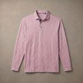 Mens Lightweight Four Way Stretch Long Sleeve Polo Shirt Moisture