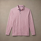 Mens Lightweight Four Way Stretch Long Sleeve Polo Shirt Moisture