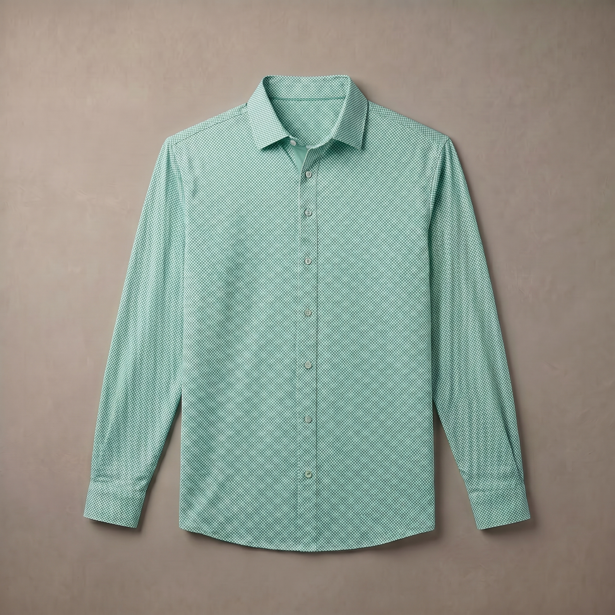 Mens Lightweight Four Way Stretch Long Sleeve Polo Shirt Moisture