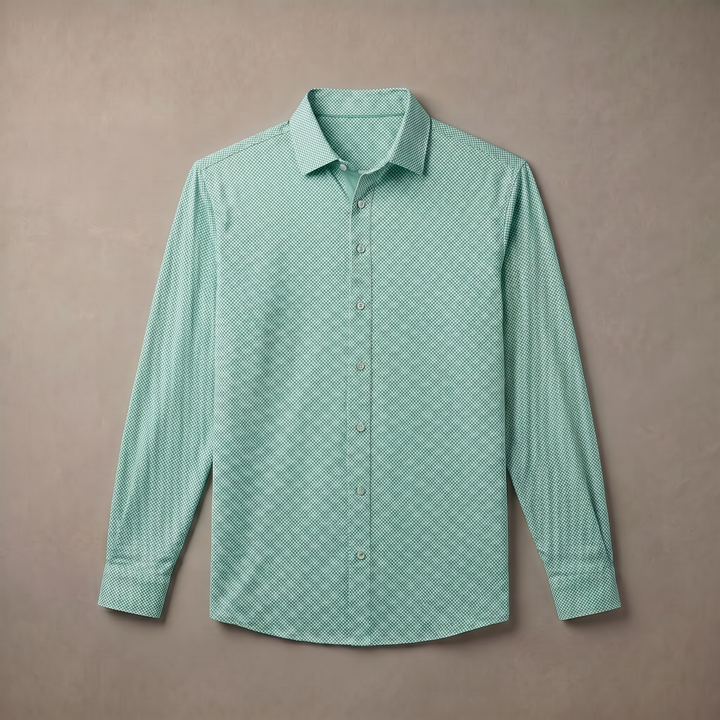 Mens Lightweight Four Way Stretch Long Sleeve Polo Shirt Moisture