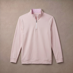 Mens Moisture Wicking Fleece Quarter Zip Pullover for Golf Lightweight Stretch Comfort