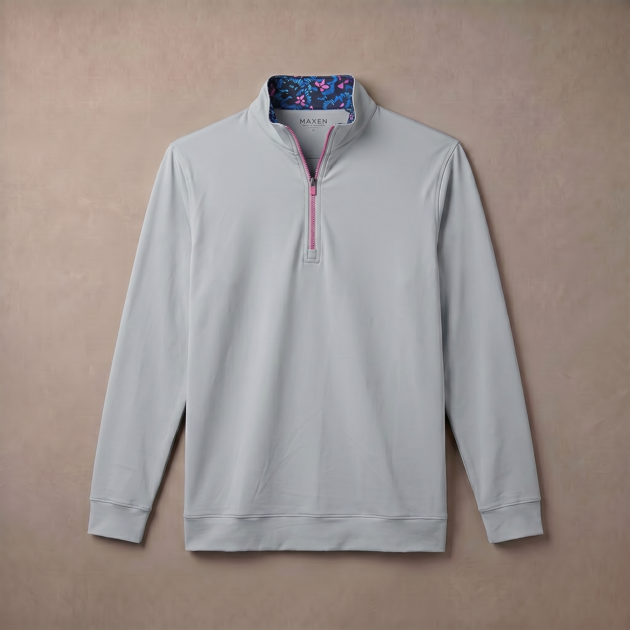 Mens Moisture Wicking Fleece Quarter Zip Pullover for Golf Lightweight Stretch Comfort