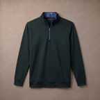 Mens Moisture Wicking Fleece Quarter Zip Pullover for Golf Lightweight Stretch Comfort