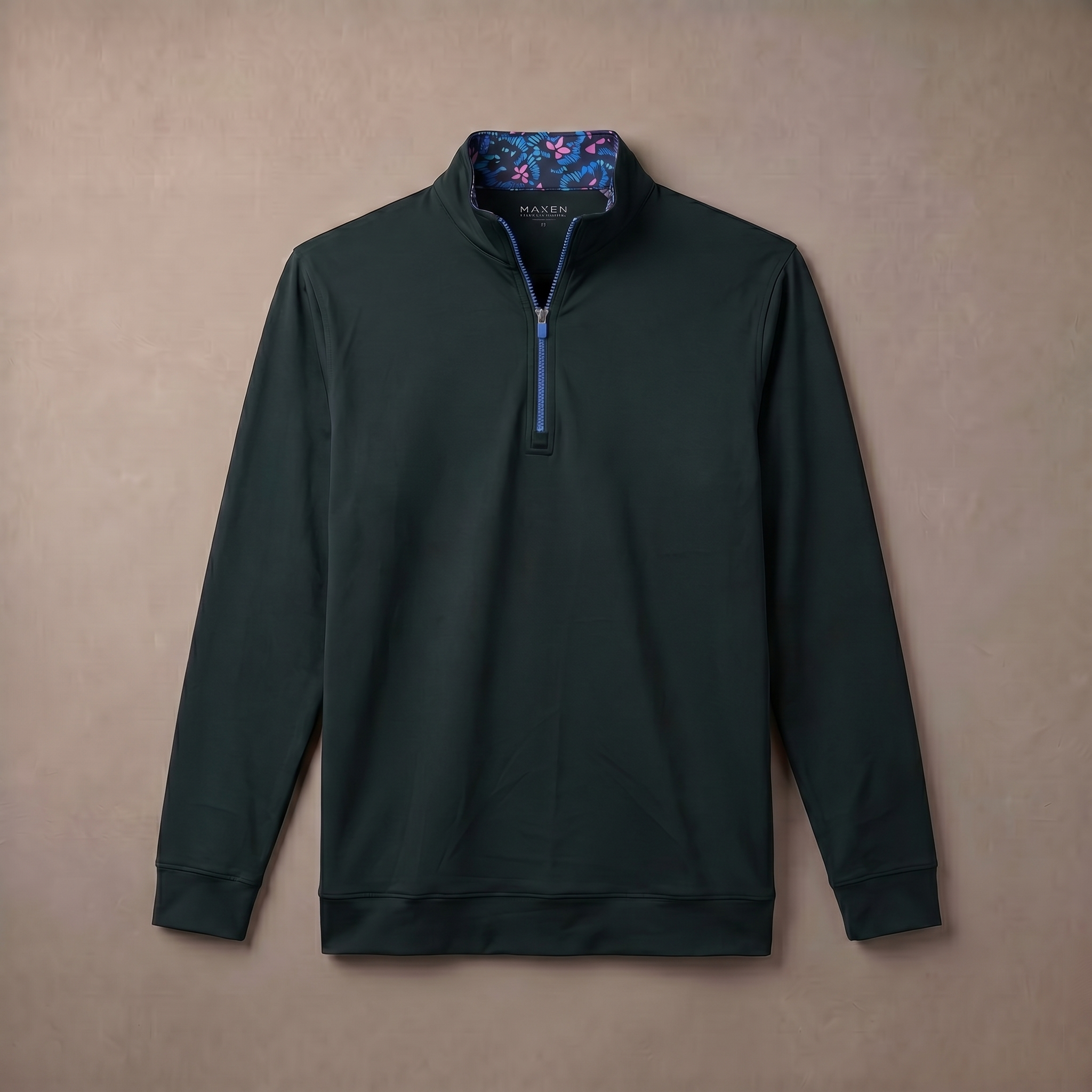 Mens Moisture Wicking Fleece Quarter Zip Pullover for Golf Lightweight Stretch Comfort