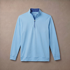 Mens Moisture Wicking Fleece Quarter Zip Pullover for Golf Lightweight Stretch Comfort