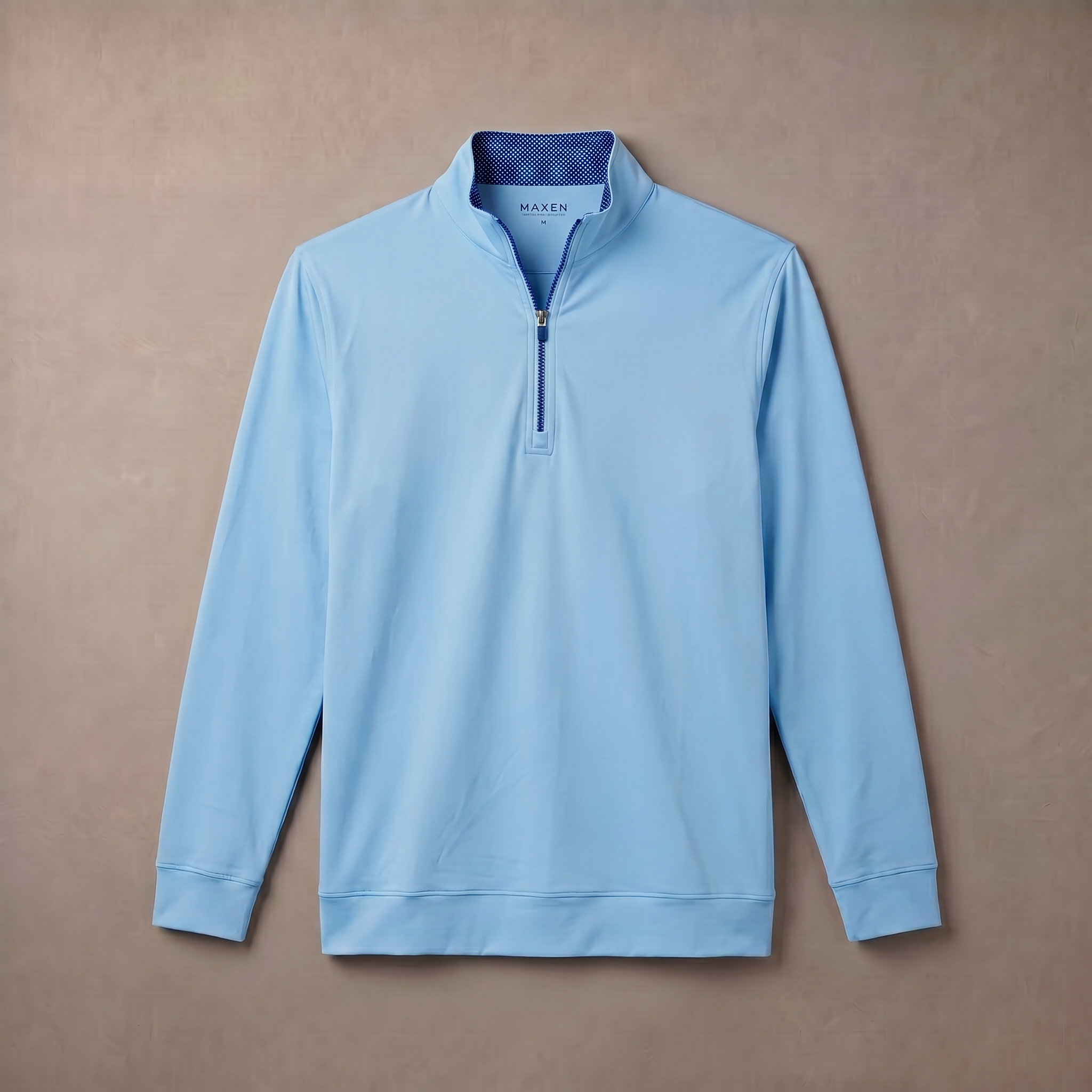 Mens Moisture Wicking Fleece Quarter Zip Pullover for Golf Lightweight Stretch Comfort