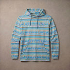 Men's Lightweight Fleece Hoodie Trendy Print Breathable Casual Sweatshirt