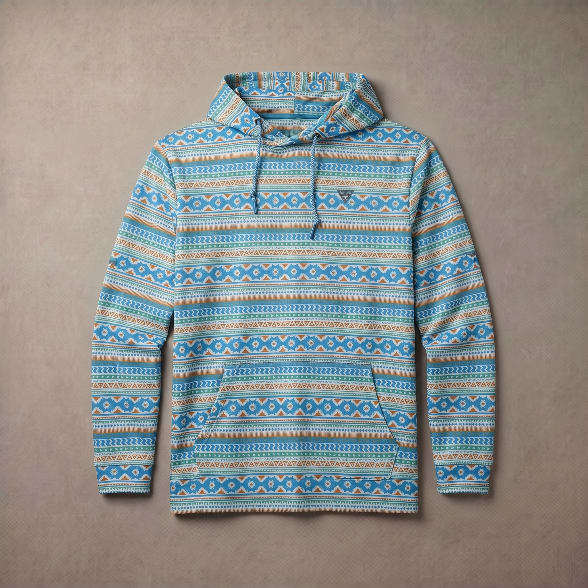 Men's Lightweight Fleece Hoodie Trendy Print Breathable Casual Sweatshirt