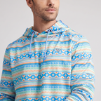 Men's Lightweight Fleece Hoodie Trendy Print Breathable Casual Sweatshirt