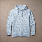 Men's Lightweight Fleece Hoodie Trendy Print Breathable Casual Sweatshirt