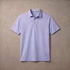 Mens Lightweight Jacquard Polo Shirt With Contrast Inside Collar And Placket