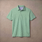 Mens Lightweight Jacquard Polo Shirt With Contrast Inside Collar And Placket