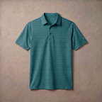 Mens Lightweight Jacquard Polo Shirt With Contrast Inside Collar And Placket