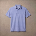 Mens Lightweight Jacquard Polo Shirt With Contrast Inside Collar And Placket