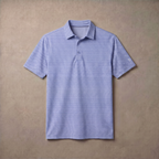 Mens Lightweight Jacquard Polo Shirt With Contrast Inside Collar And Placket