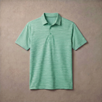 Mens Lightweight Jacquard Polo Shirt With Contrast Inside Collar And Placket