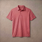 Mens Lightweight Jacquard Polo Shirt With Contrast Inside Collar And Placket