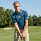 Mens Lightweight Polyester Spandex Golf Polo Moisture Wicking Quick Dry Shirt