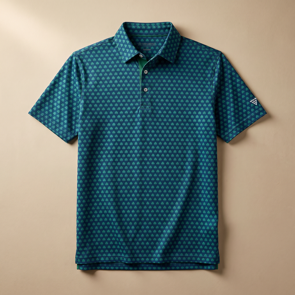 Mens Lightweight Polyester Spandex Golf Polo Moisture Wicking Quick Dry Shirt