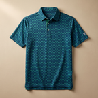 Mens Lightweight Polyester Spandex Golf Polo Moisture Wicking Quick Dry Shirt
