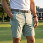 Men's Heathered Performance Golf Shorts With Stretch Fit Moisture Wicking