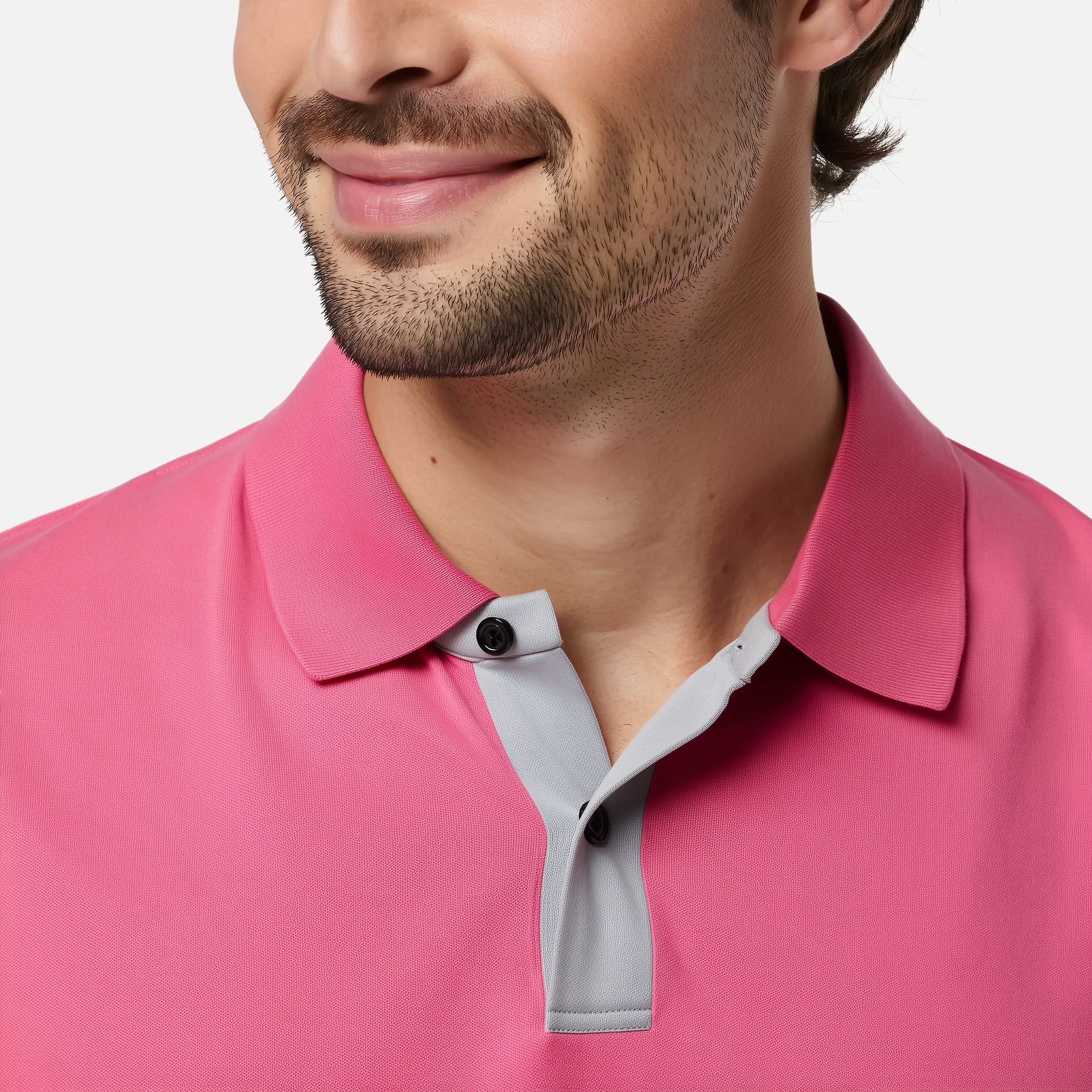 Men's Lightweight Polyester Spandex Polo Shirt Breathable Quick Dry
