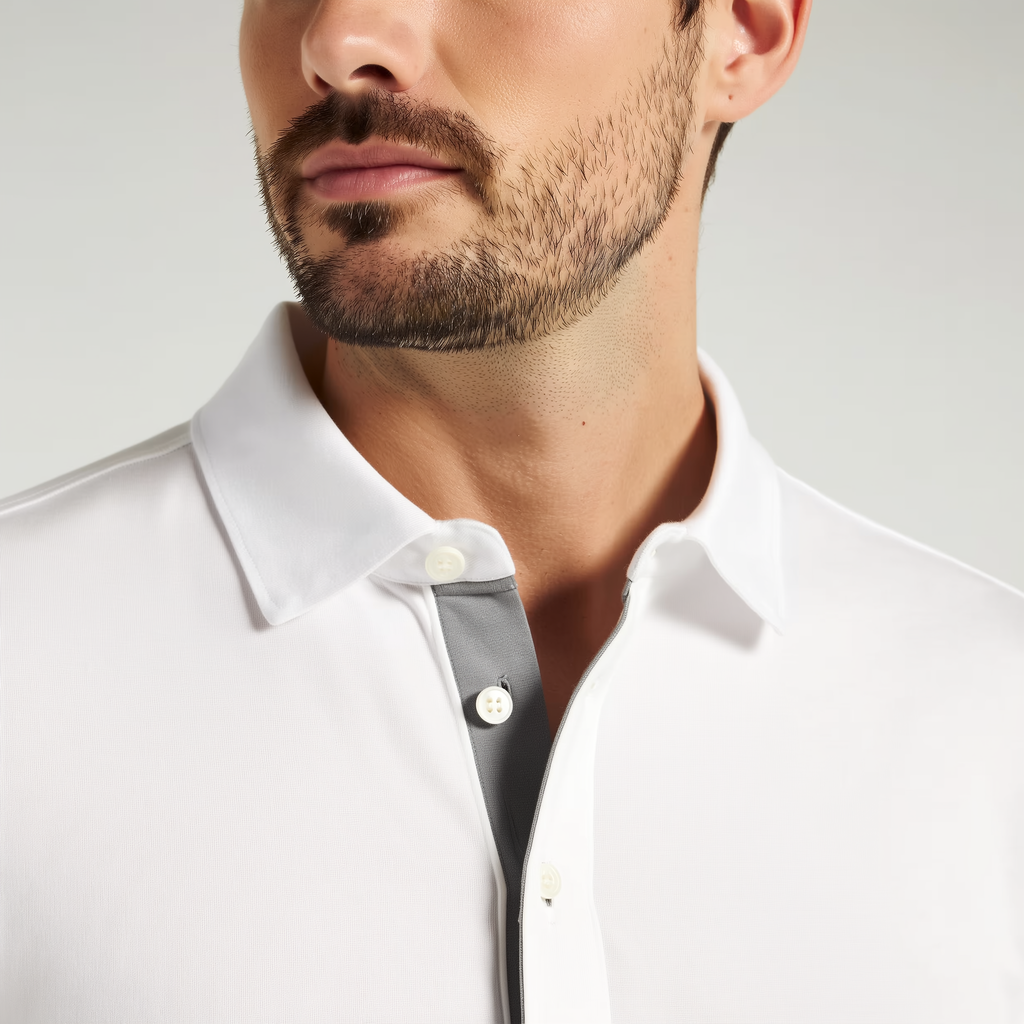 Men's Lightweight Polyester Spandex Polo Shirt Breathable Quick Dry