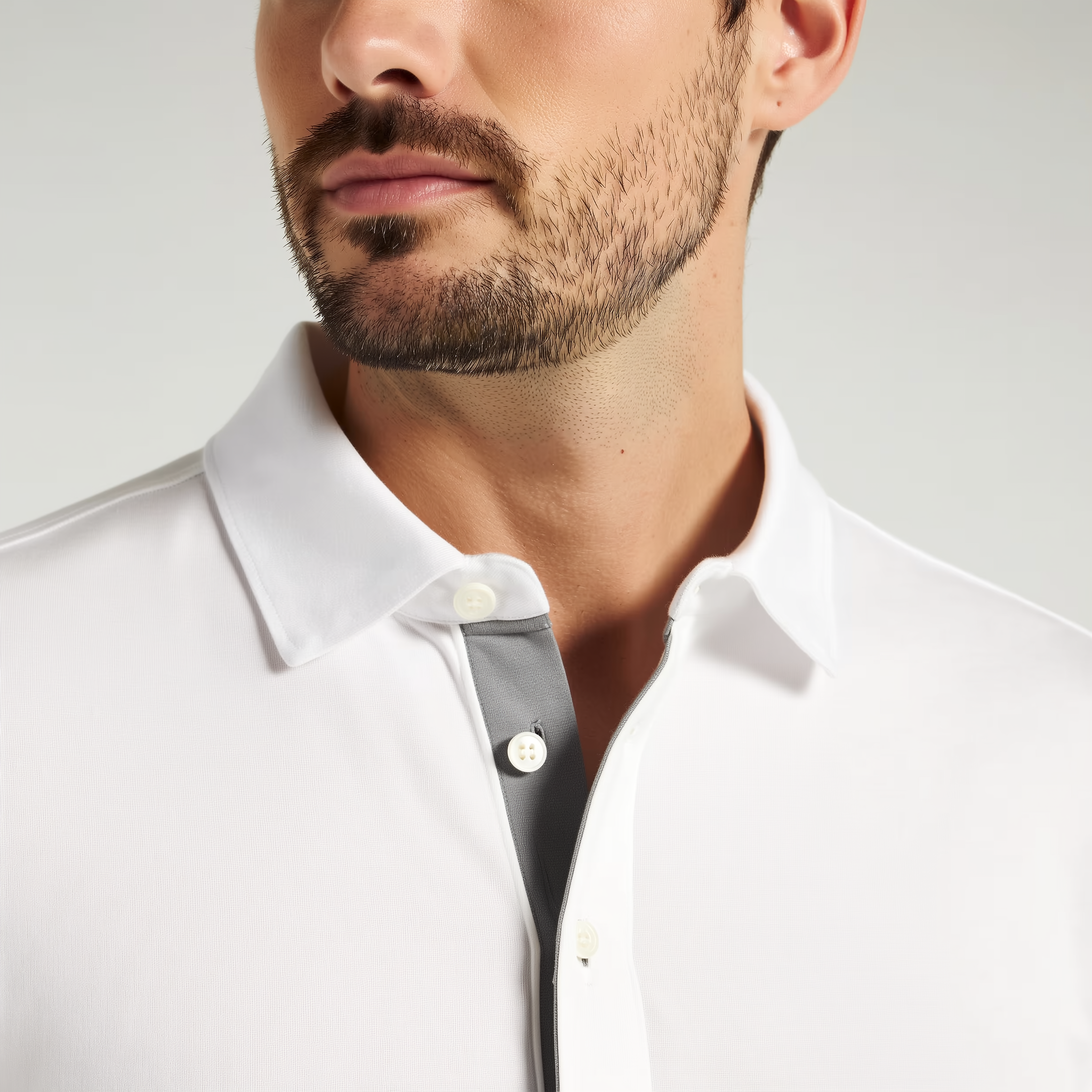 Men's Lightweight Polyester Spandex Polo Shirt Breathable Quick Dry