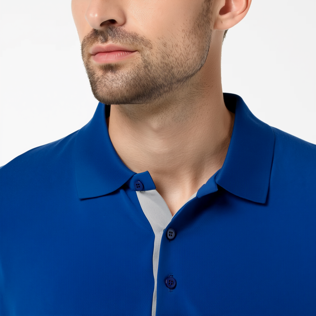 Men's Lightweight Polyester Spandex Polo Shirt Breathable Quick Dry