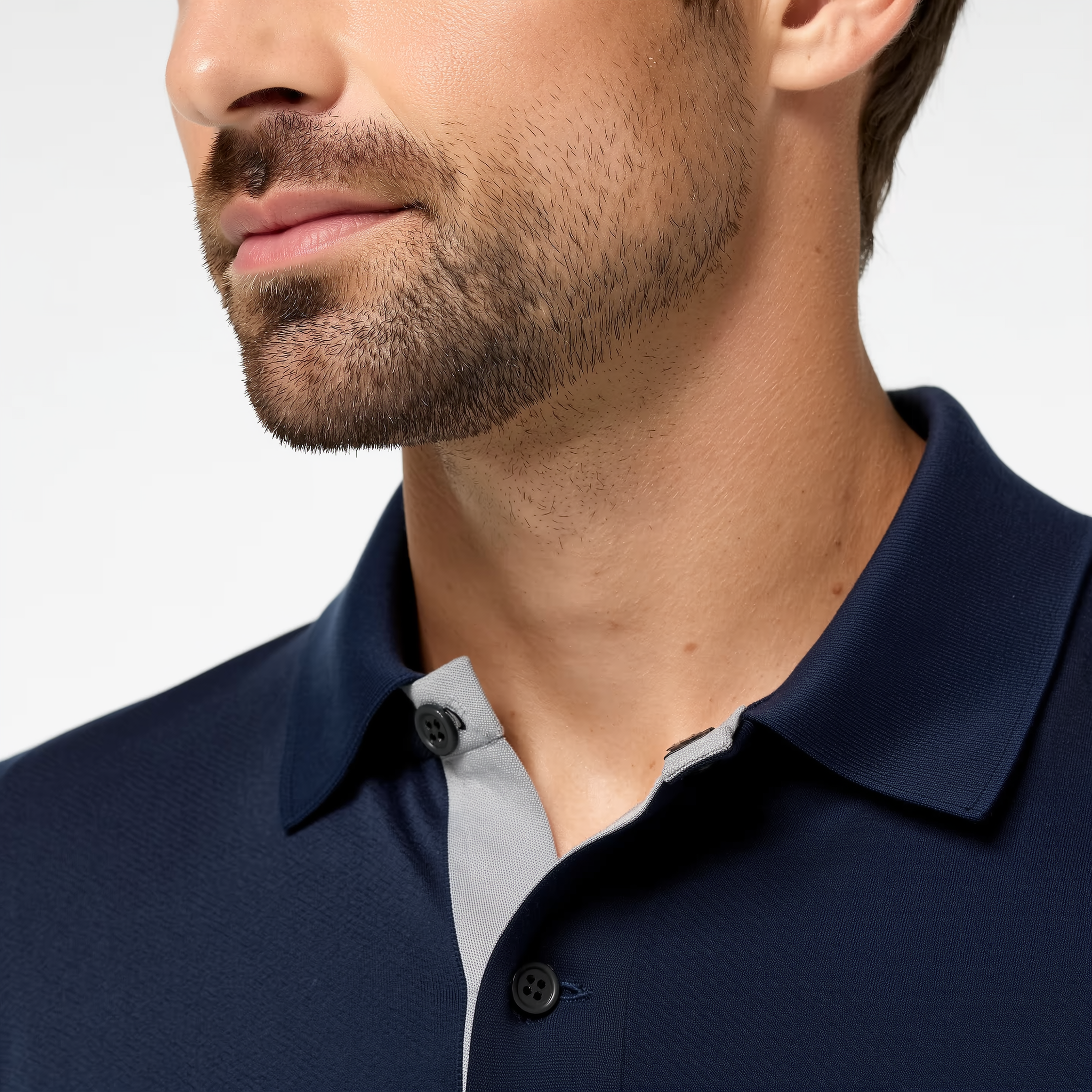 Men's Lightweight Polyester Spandex Polo Shirt Breathable Quick Dry
