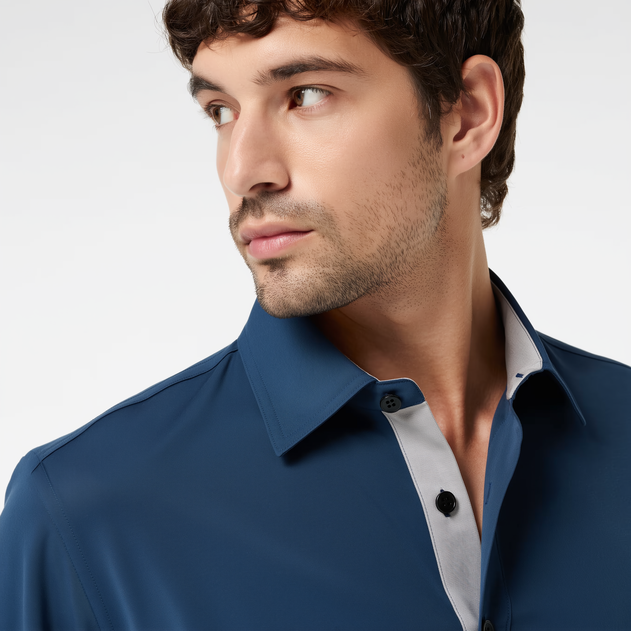 Men's Lightweight Polyester Spandex Polo Shirt Breathable Quick Dry