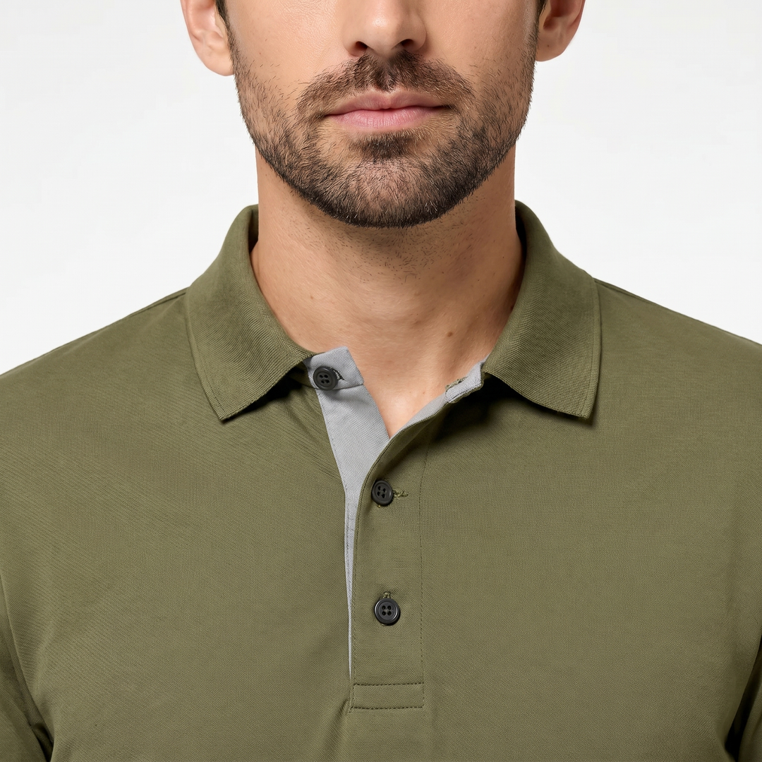 Men's Lightweight Polyester Spandex Polo Shirt Breathable Quick Dry